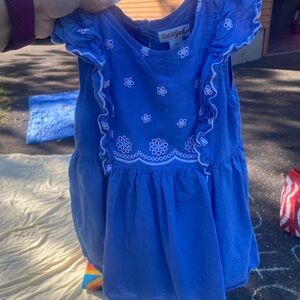 Cat & Jack Blue Denim Ruffled Dress